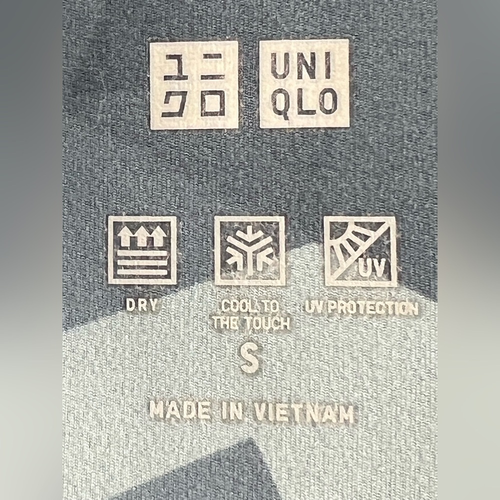 UNIQLO NWOT‎ LEGGINGS GREY GEOMETRIC PATTERN UV PROTECTION DRY COOL TO TOUCH - Picture 7 of 9
